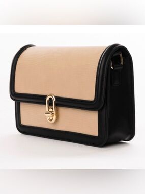 Jules Kae Mia Crossbody Bag blush lizard/black VEGAN - NWT